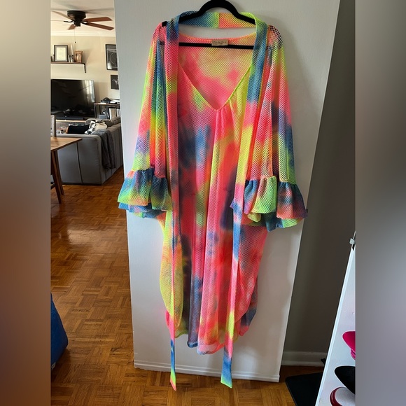 Zelie For She Rainbow Swim Coverup - Picture 1 of 3